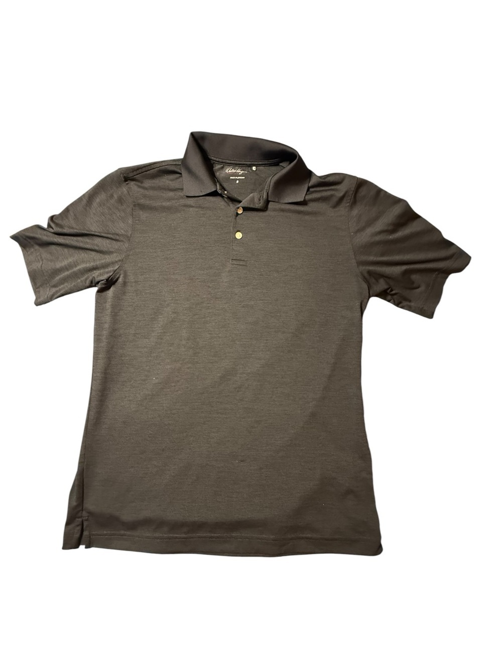 Walter Hagen Mens Small Black Golf Polo Shirt Performance Moisture Wicking